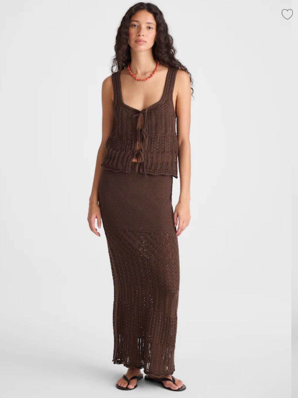 Madewell Pointelle-Stitch Maxi Skirt - Dark Brown